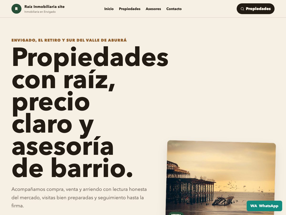 Vista previa de la plantilla Raíz Inmobiliaria
